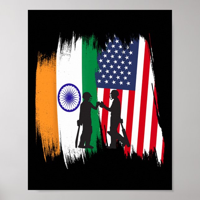 India And America Cricket Patriotic Gift For Final Poster (Vorne)
