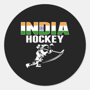 India Eishockeyfans Trikot - Unterstützen Sie indi Runder Aufkleber