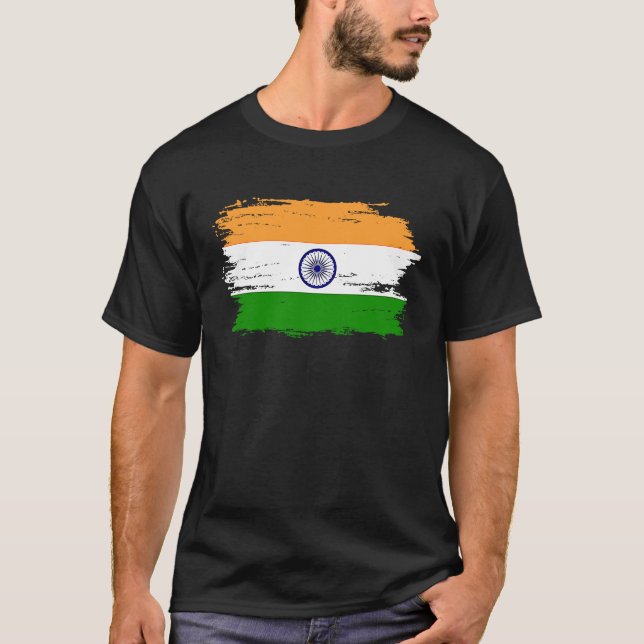 India Flag for Proud German Indian T-Shirt (Vorderseite)