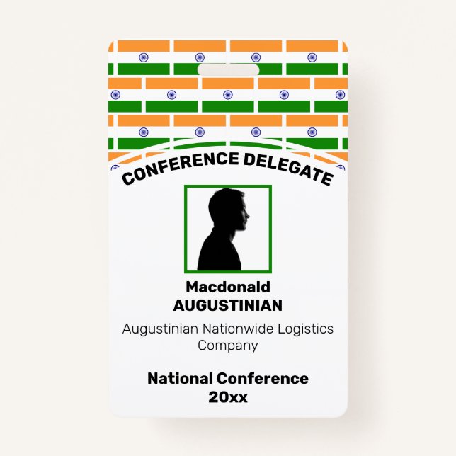 INDIA FLAG - Foto-ID Ausweis (Vorderseite)