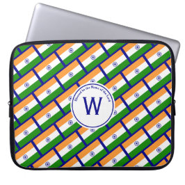 INDIA FLAG Individualisierte Schrift Stilvoller BL Laptopschutzhülle