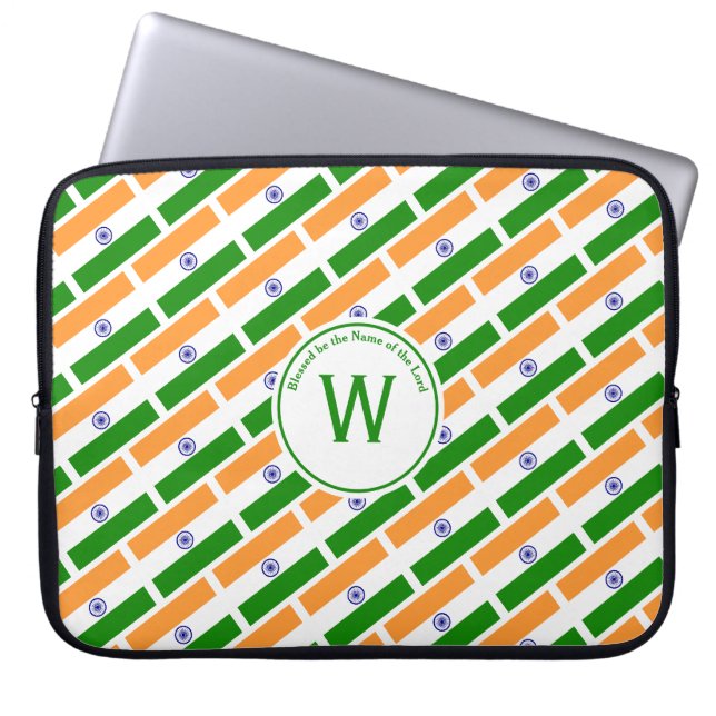 INDIA FLAG Individualisierte Schrift Stilvolles IN Laptopschutzhülle (Vorderseite)