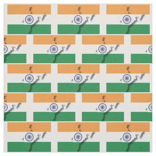 INDIA Flag Map-Kontur Stoff (Muster)