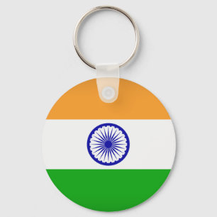 India Flag Schlüsselanhänger, Basic Button Schlüss Schlüsselanhänger