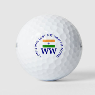 INDIA-FLAGGE Verloren und Gefunden Christliches Mo Golfball
