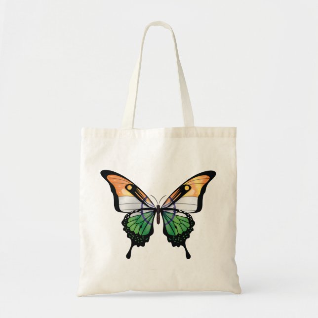 India Frack Butterfly Flag Aufkleber Tragetasche (Vorne)