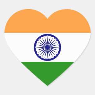 India Herz-Aufkleber