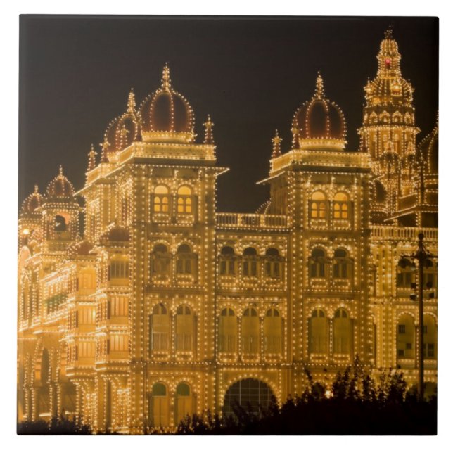 INDIA, Karnataka, Mysore: Majaraja's Palace (b. Fliese (Vorderseite)