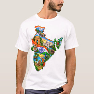India-Karten-Stolz – indische Kultur, Natur & Erbe T-Shirt