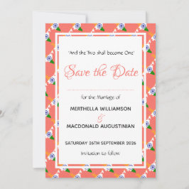 INDIA Patriotic Wedding Special Celebration Coral Save The Date