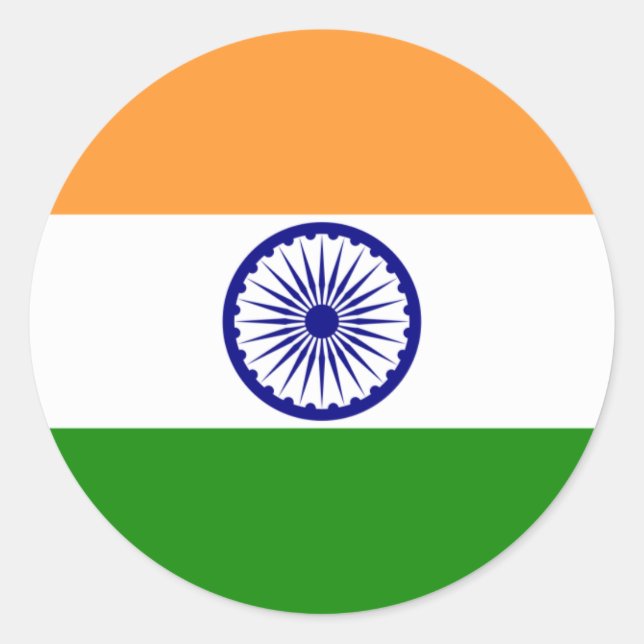 India Runder Aufkleber (Vorderseite)