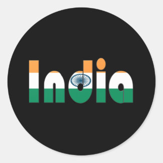 India Runder Aufkleber
