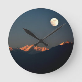 India - Sikkim, Pelling sunset Runde Wanduhr