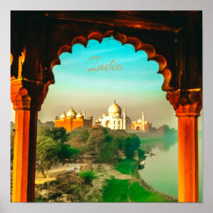 India Taj Mahal Poster