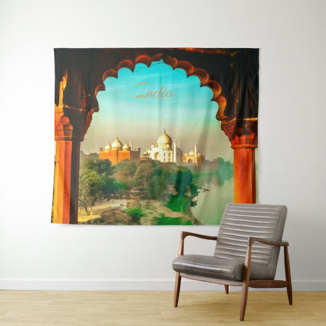 India Taj Mahal Wandteppich (Beispiel (Horizontal))