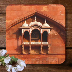 India Temple Wall Rechteckiger Pappuntersetzer