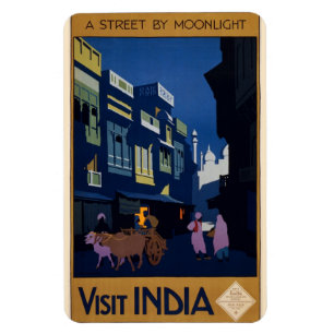 India Travel Poster Magnet