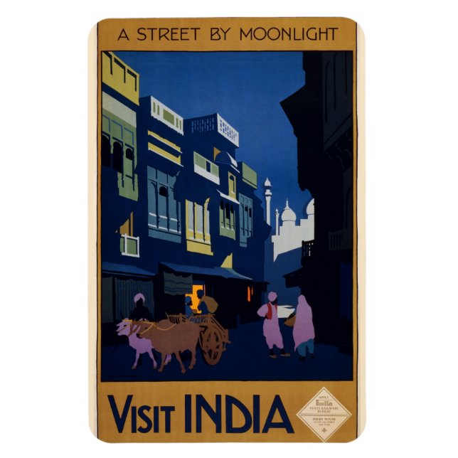 India Travel Poster Magnet (Vertikal)