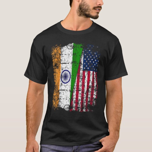 India USA Flag - Indian American T-Shirt (Vorderseite)