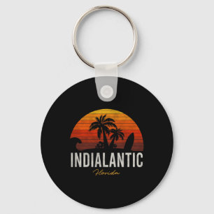 Indialantic Beach Florida Fl Palms Vacacation Surf Schlüsselanhänger
