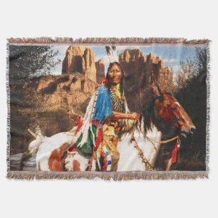 Indian 1A Throw Blanket Decke