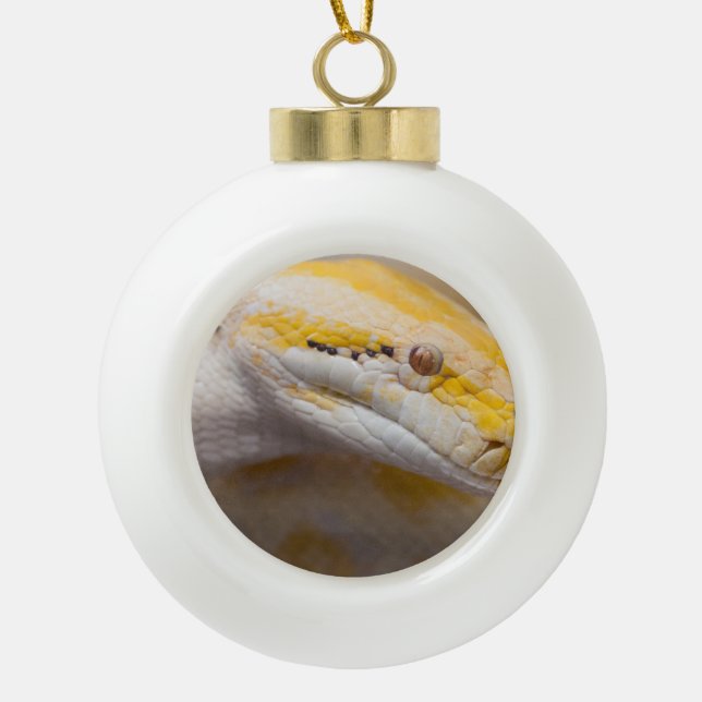 Indian Albino Python Ho Chi Minh City Zoo, Vietnam Keramik Kugel-Ornament (Vorderseite)