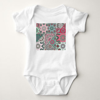 Indian Arabic Patchwork Quilt Vintag Baby Strampler