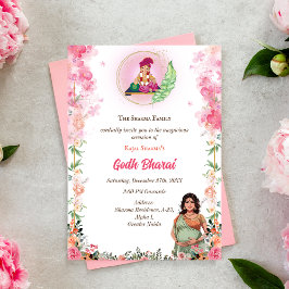 Indian Baby Shower Godh Bharai Hindu Einladung
