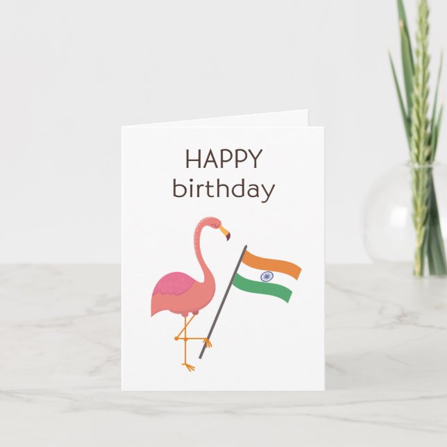 Indian Birthday Card Karte (Vorderseite)