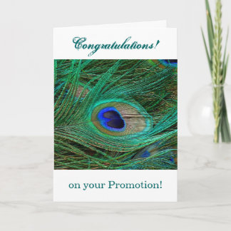 Indian Blue Peacock Feather Karte