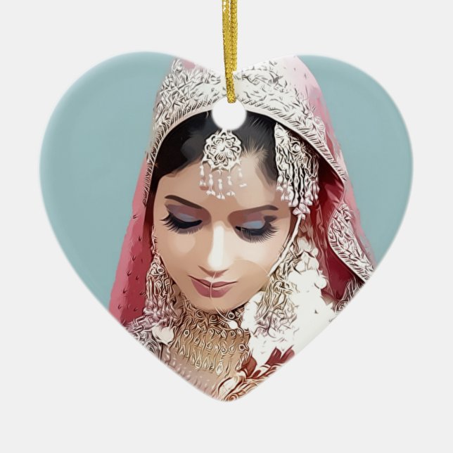 Indian bride keramikornament (Vorne)
