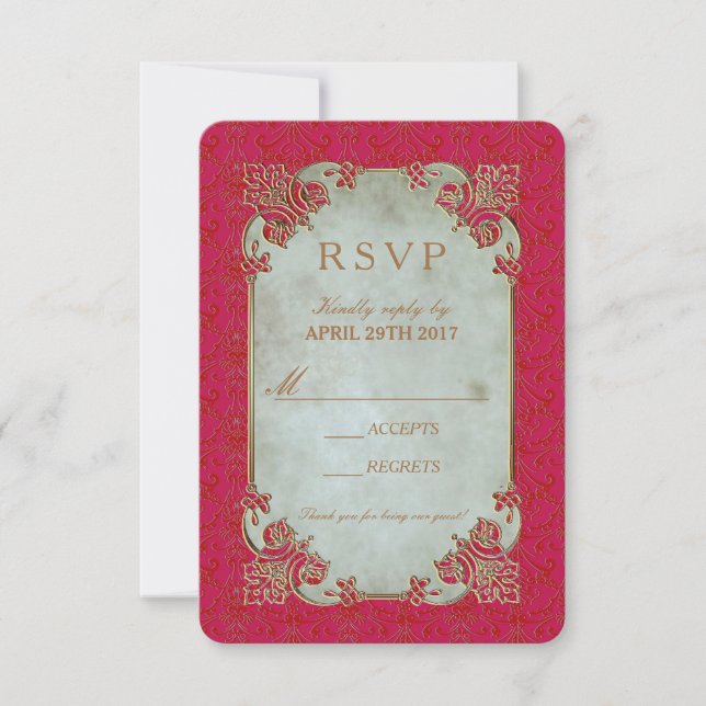 Indian Bridge - UAWG Invitation Card RSVP Karte (Vorderseite)