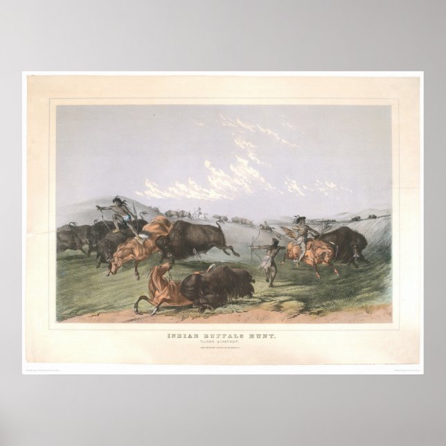 Indian Buffalo Hunt: "Nah Quarters" (0743A) Poster (Vorne)