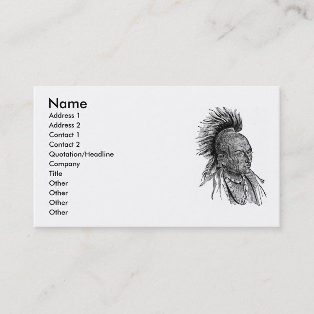 Indian Business Card Visitenkarte (Vorderseite)