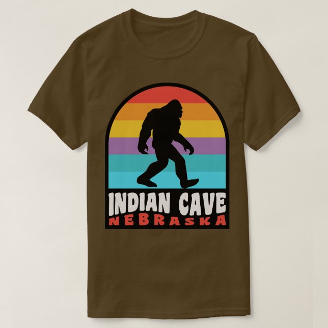 Indian Cave Staat Park Nebraska Bären Abzeichen T-Shirt (Design vorne)