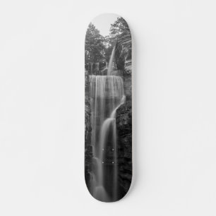 Indian Cliff Falls Grayscale Skateboard
