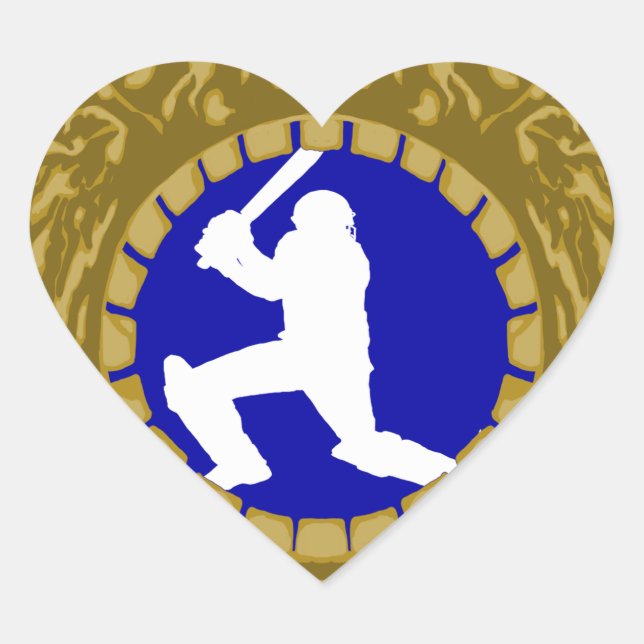 Indian Cricket.png Herz-Aufkleber (Vorderseite)