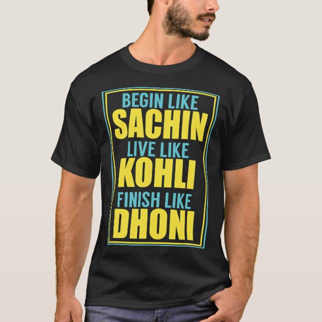 Indian Cricket Team Support Jersey T - Shirt (Vorderseite)