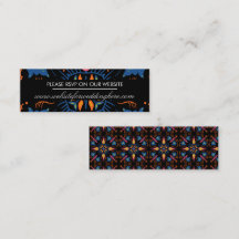 Indian Elephant Floral Black Website Card
