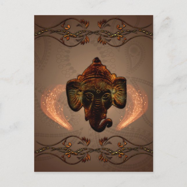 Indian Elephant Postkarte (Vorderseite)