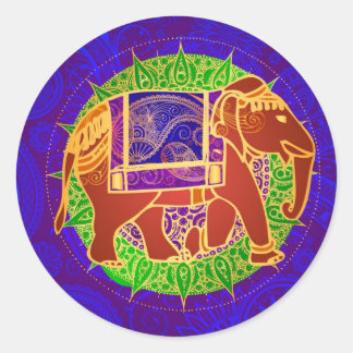 Indian Elephant Umschlag Aufkleber