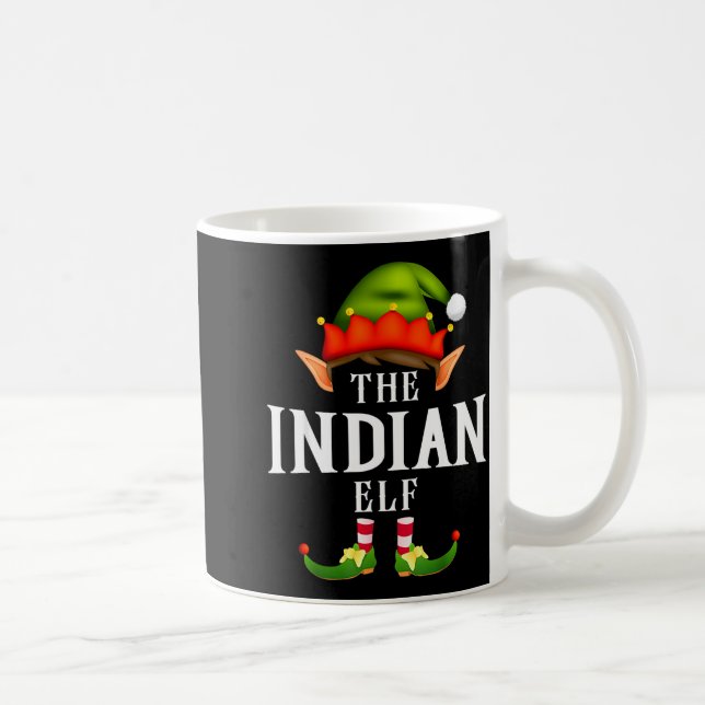 Indian Elf Group Funny Christmas Pajama Party  Kaffeetasse (Rechts)