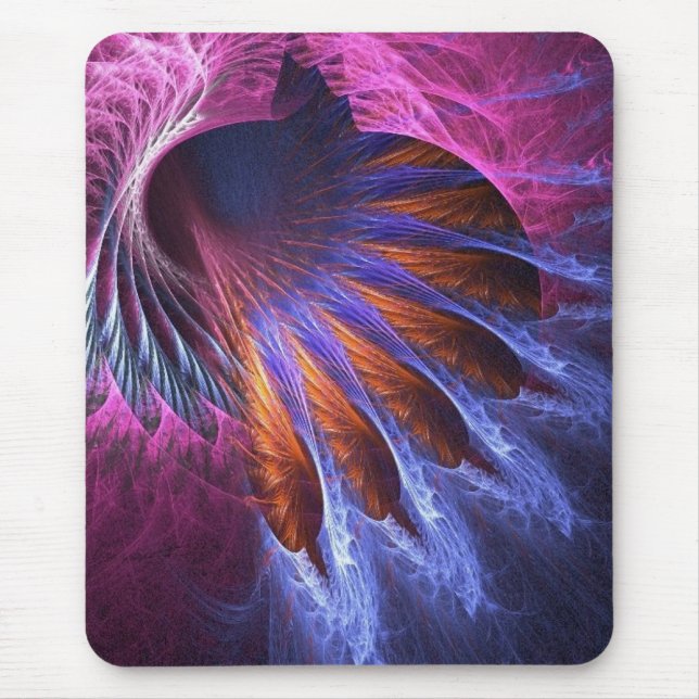 Indian Feathers Fraktal Mousepad (Vorne)