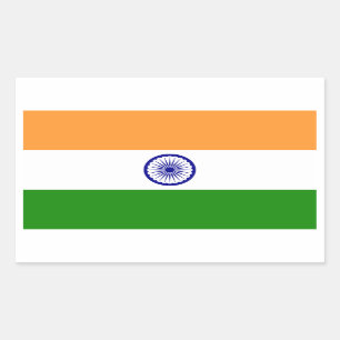 Indian* Flaggen-Aufkleber Rechteckiger Aufkleber