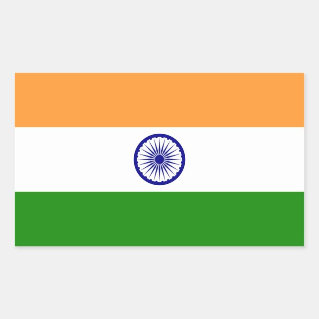 Indian* Flaggenaufkleber Rechteckiger Aufkleber (Vorderseite)