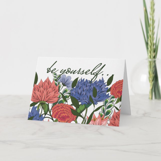 Indian Floral for Courage Karte (Vorderseite)