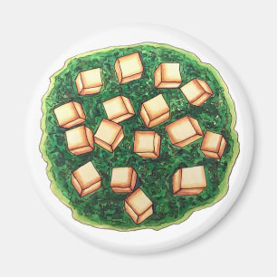 Indian Food India Saag Paneer Spinach Käse Magnet