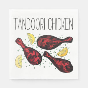 Indian Food Tandoor Cooking Tandoori Hühnchen Serviette
