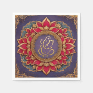 Indian Ganesh Lila Traditionelle Lotus Wedding Serviette