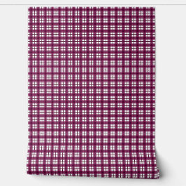 Indian Gingham 1 Burgundy Tapete